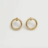 Embossed hoop earrings